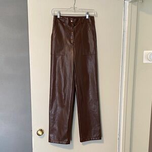 Dynamite Brown Leather Pants